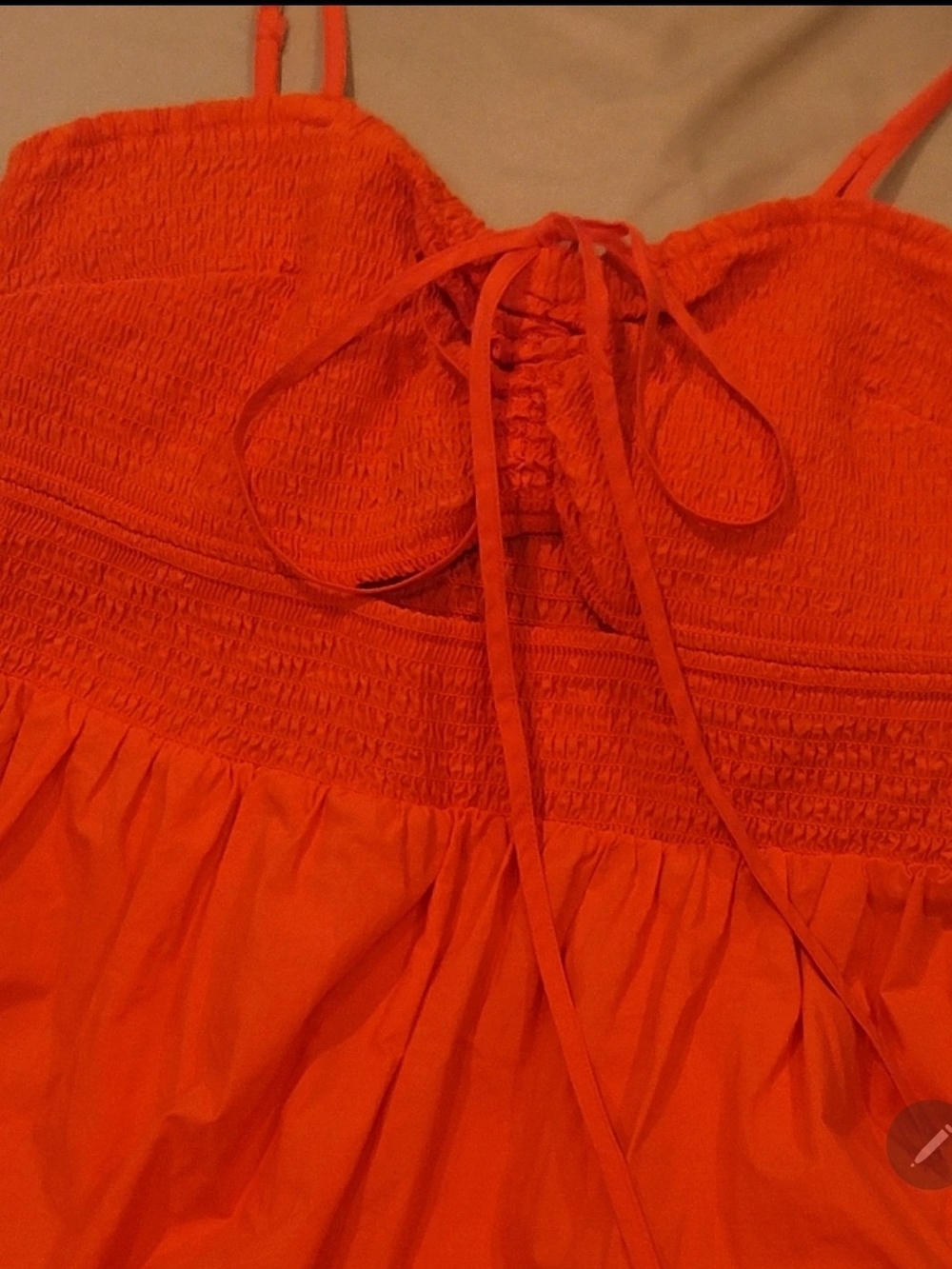 Universal Thread Orange Tie-Front Spaghetti Strap Maxi Dress - Picture 6 of 8